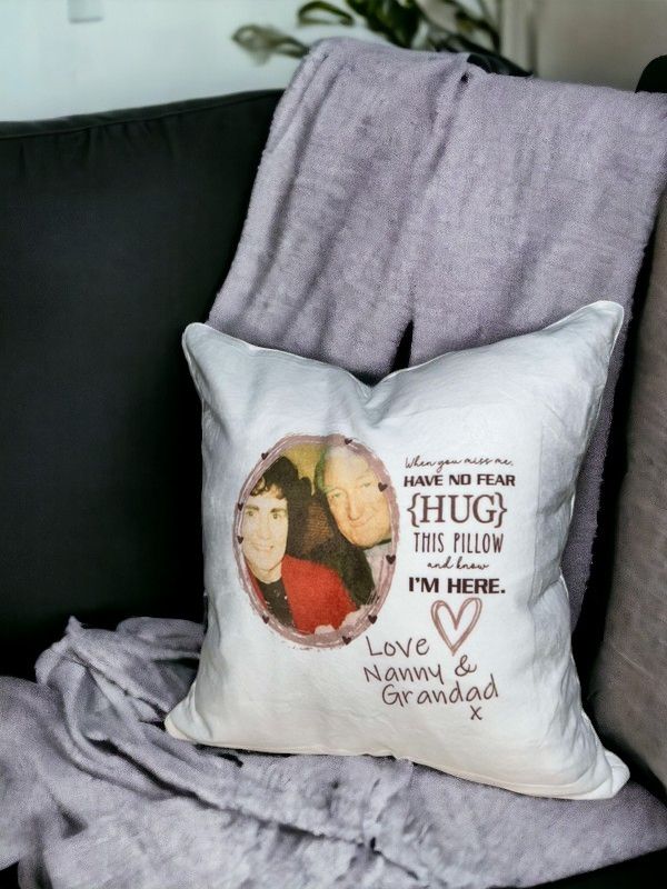 Personalised memorial photo cushion