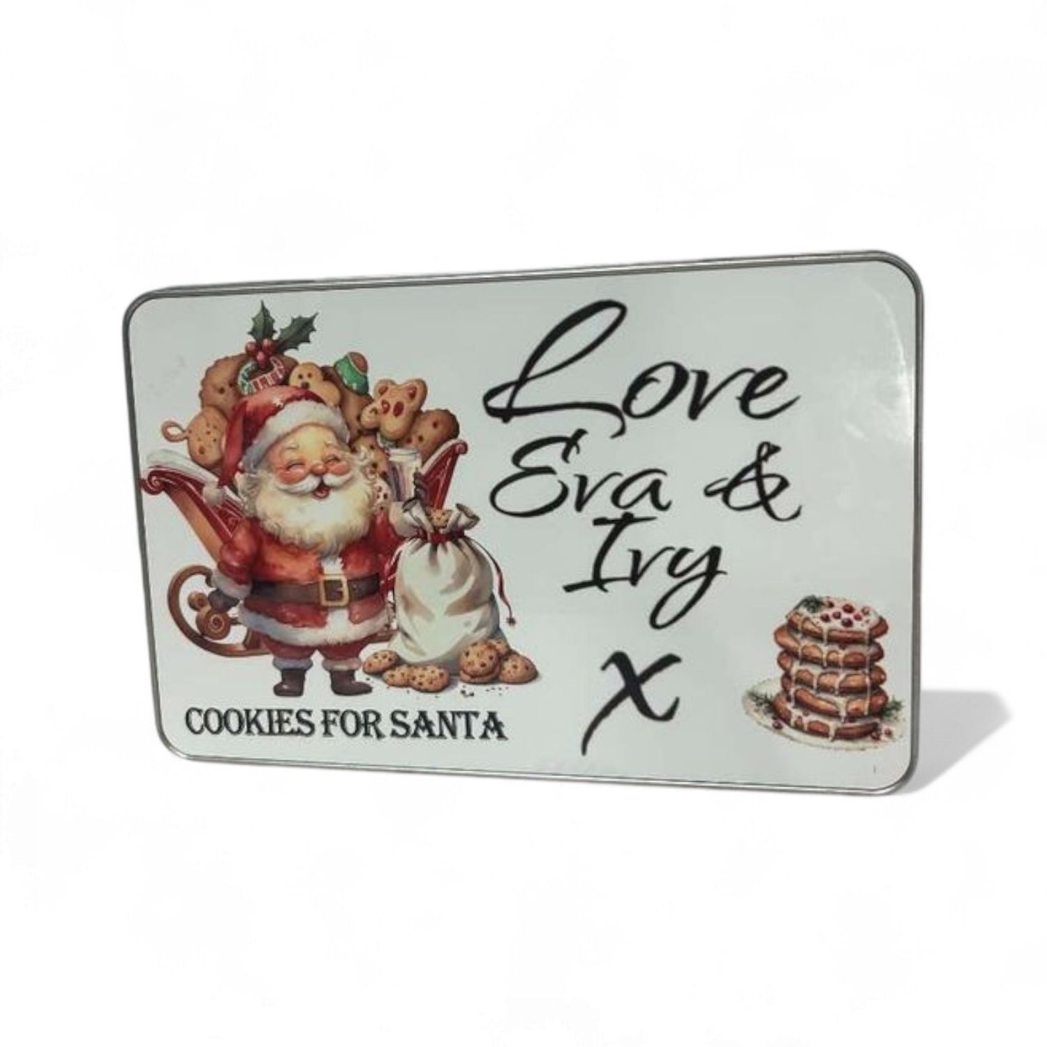 Personalised Cookies for Santa Tin – Christmas Pre-Order