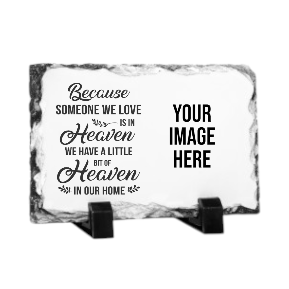 Personalised photo memorial mini slate