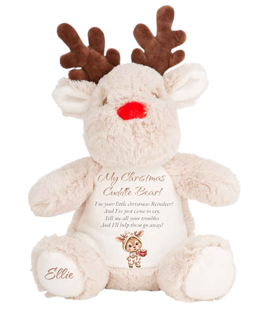 A Christmas cuddle reindeer