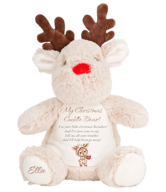 A Christmas cuddle reindeer