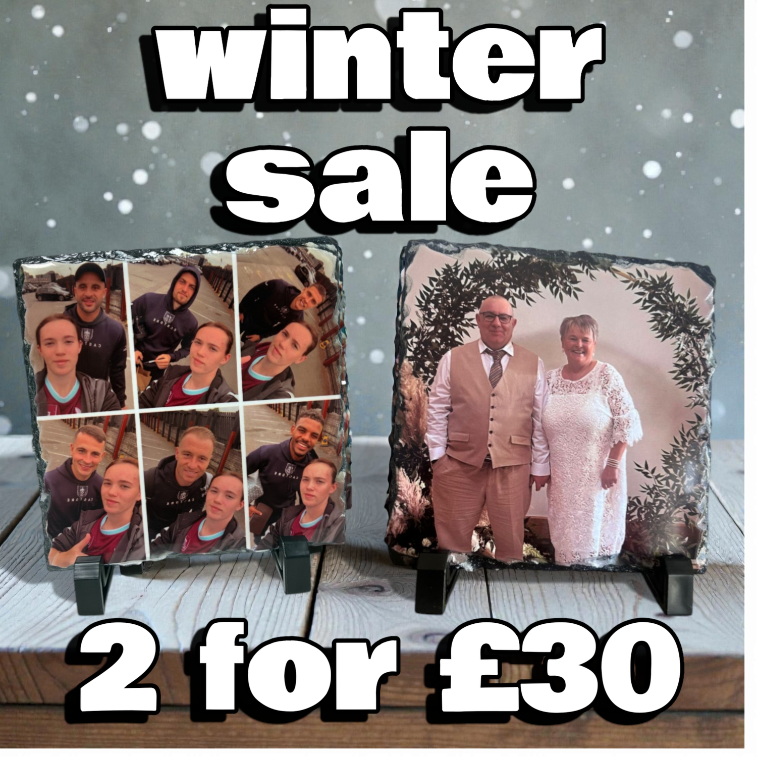 2 Medium Square Photo Slate