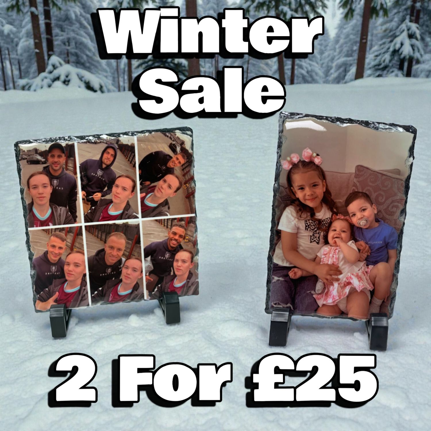 1 Medium Square Photo Slate &amp;   1 Mini Photo Slate