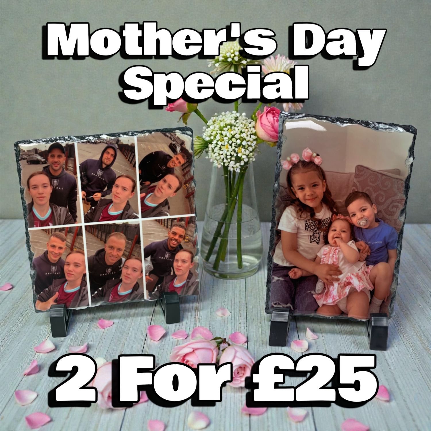 1 Medium Square Photo Slate &amp;   1 Mini Photo Slate