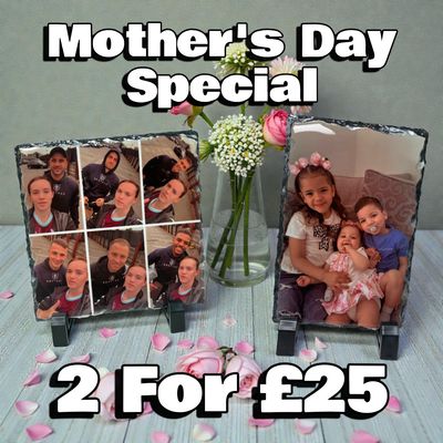 1 Medium Square Photo Slate &amp;   1 Mini Photo Slate