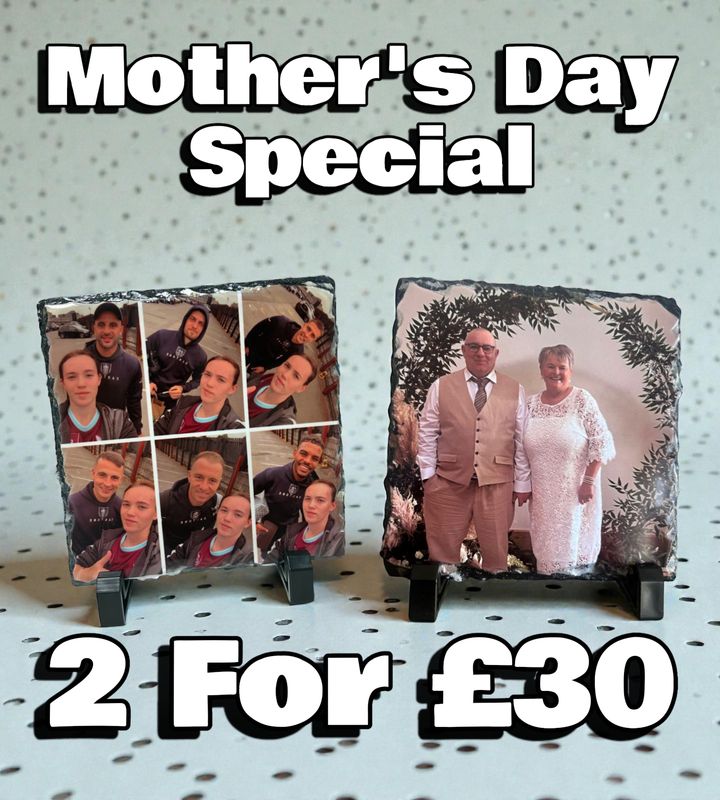 2 Medium Square Photo Slate