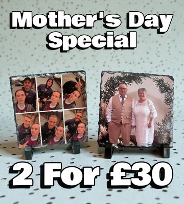 2 Medium Square Photo Slate