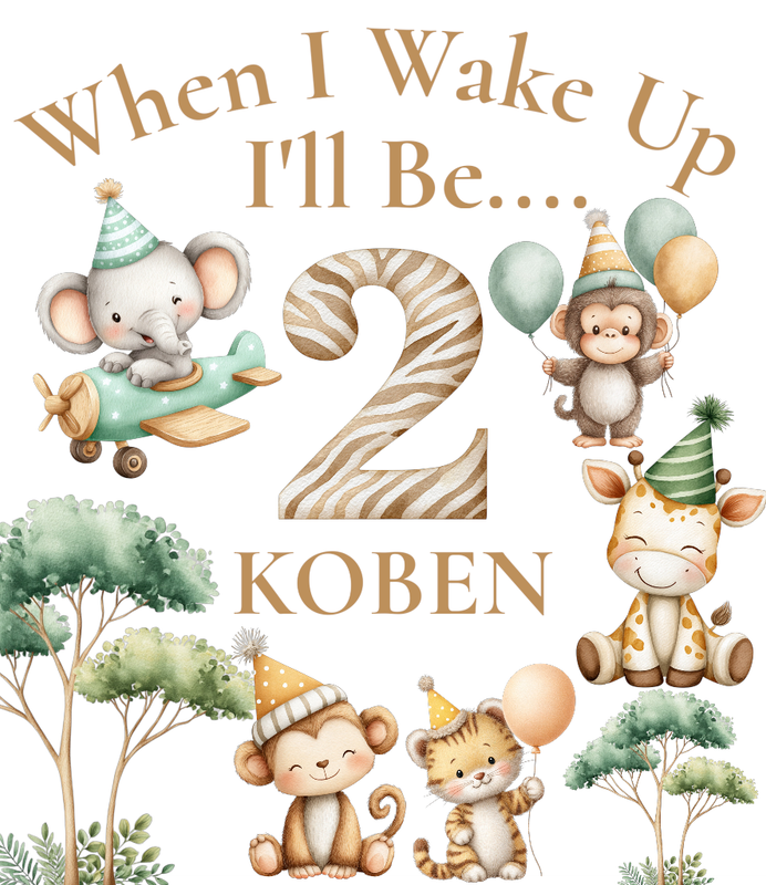 When I wake up il be 2 Animal Design Pjs