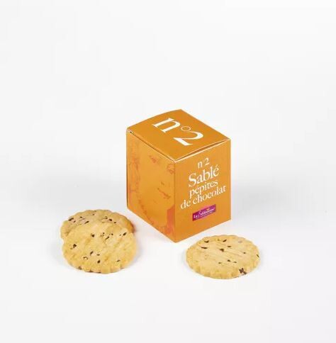Cubo 35 gr. biscuits chips de chocolate La Sablésienne