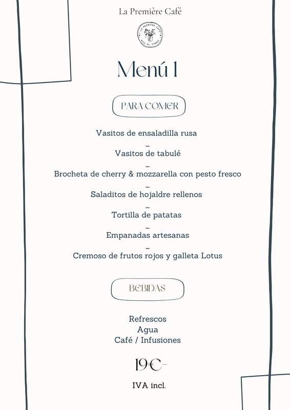 Menú catering nº1
