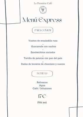 Menú catering Express