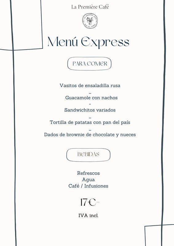 Menú catering Express