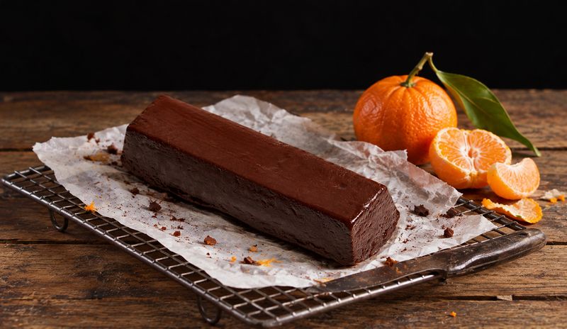 Cake de chocolate y mandarina