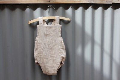 Oatmeal Muslin Romper