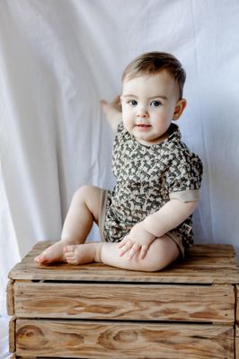 2 -Piece T-Shirt/Lounge Shorts Set - Neutral Zebra
