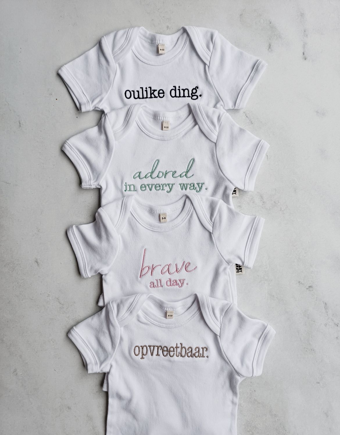Embroidered Cotton Onesies
