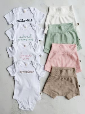 Embroidered Cotton Onesies &amp; Shorties