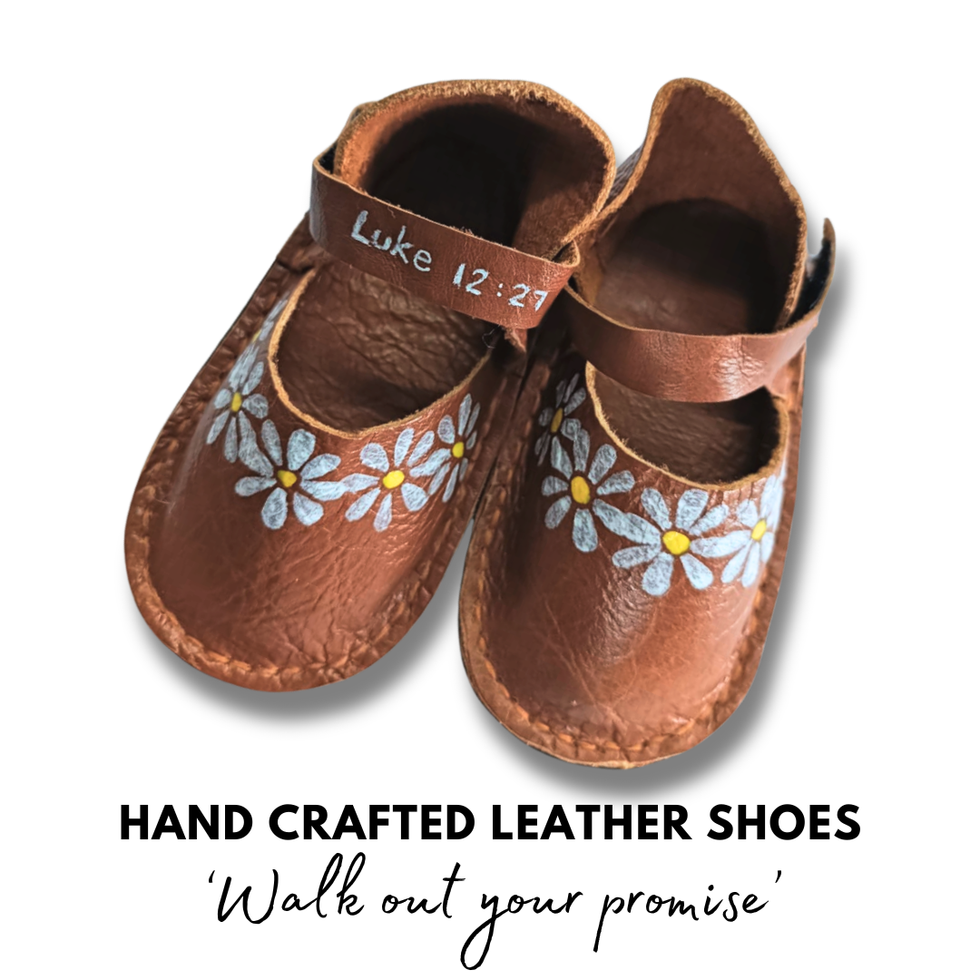 &quot;Consider the flowers&quot; Leather Shoes (Luke 12:27)