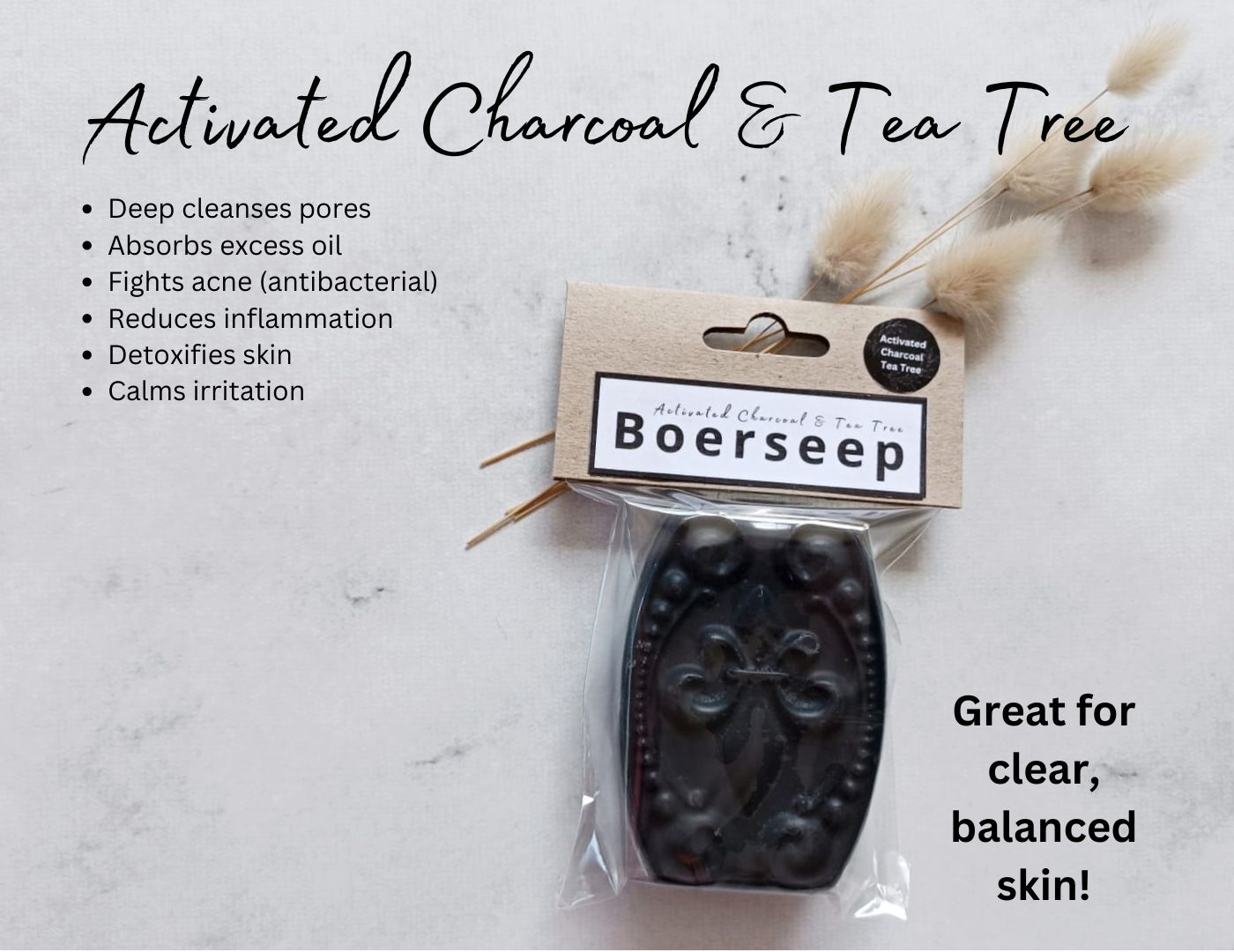 Skincare Boerseep: Activated Charcoal &amp; Tea Tree