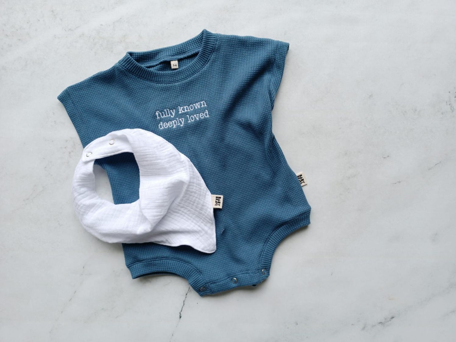 Waffle Knit Truth Romper (Fully Known, Deeply Loved)