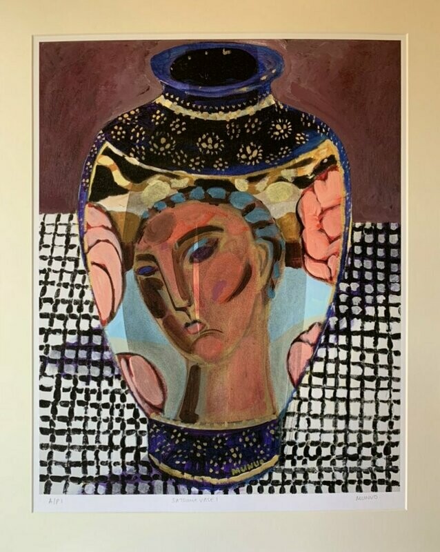 Naomi Munuo Limited Edition Giclee Print Satsuma Vase