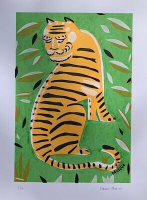 Tiger screen print
