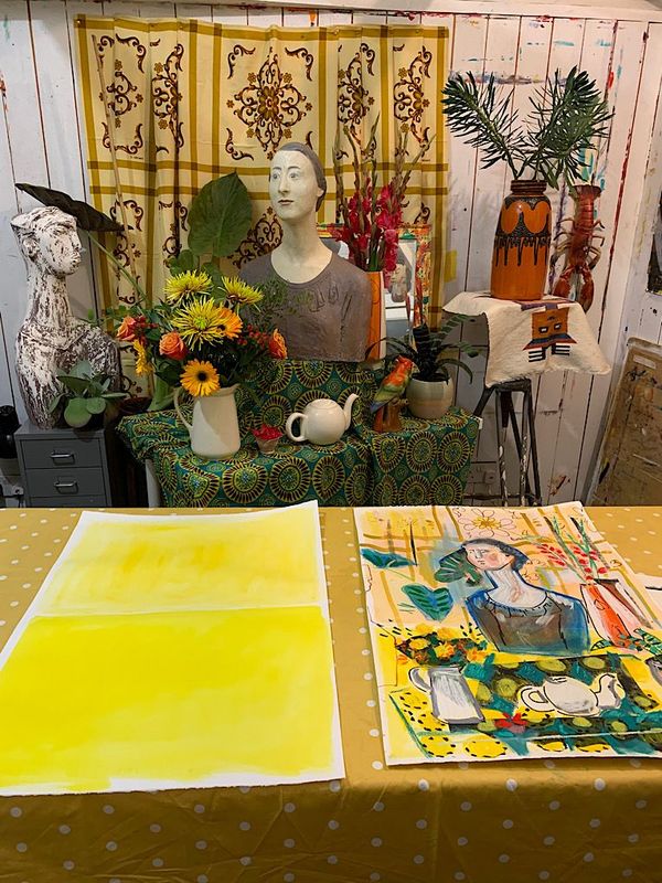 1-1 studio day experience - Mixed media drawing  8th October 2024