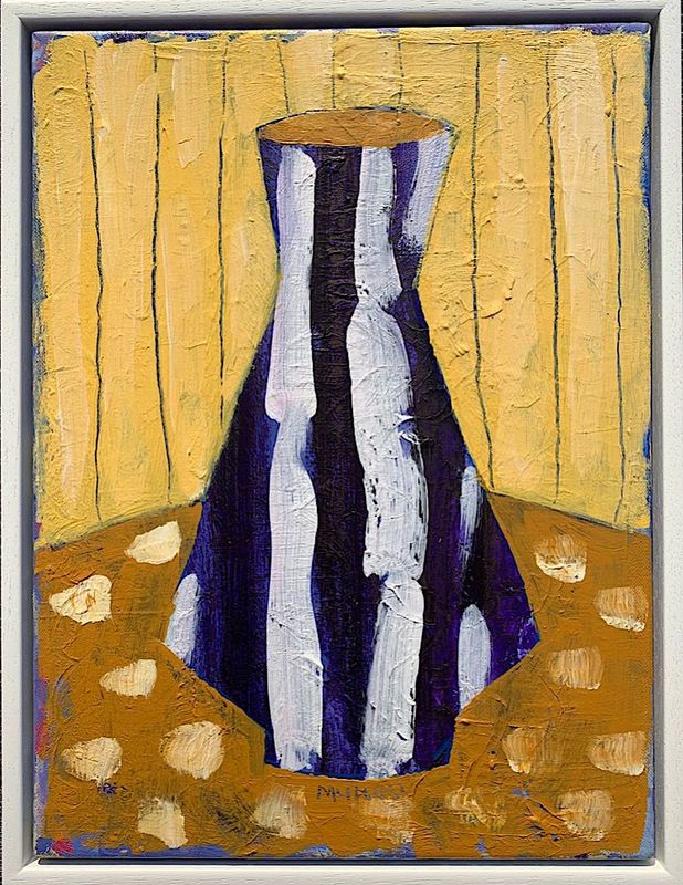 An original painting. Tall Vase