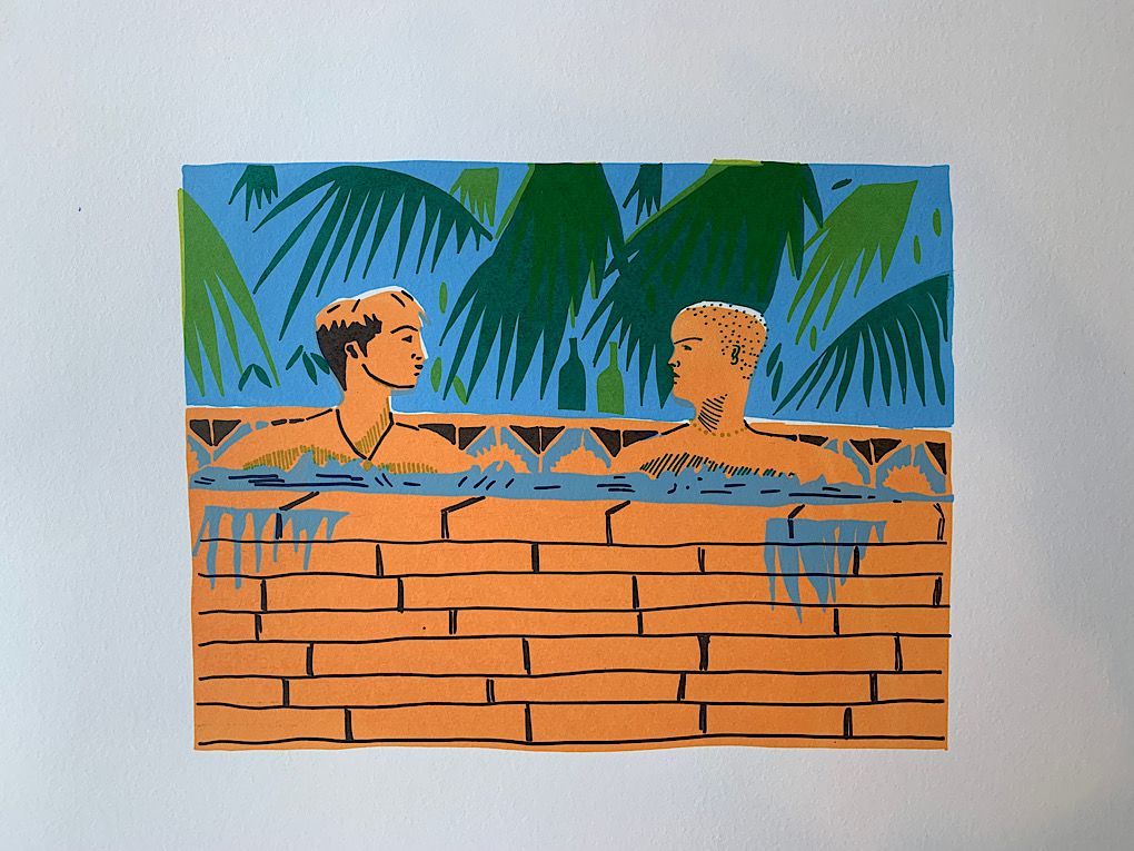 Screen print - Hot Tub