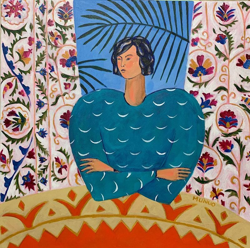 An original painting - Suzani Silks