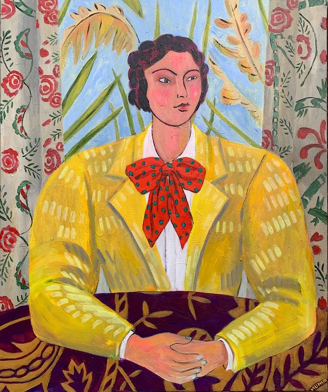 An original painting - Polka Dot Bow