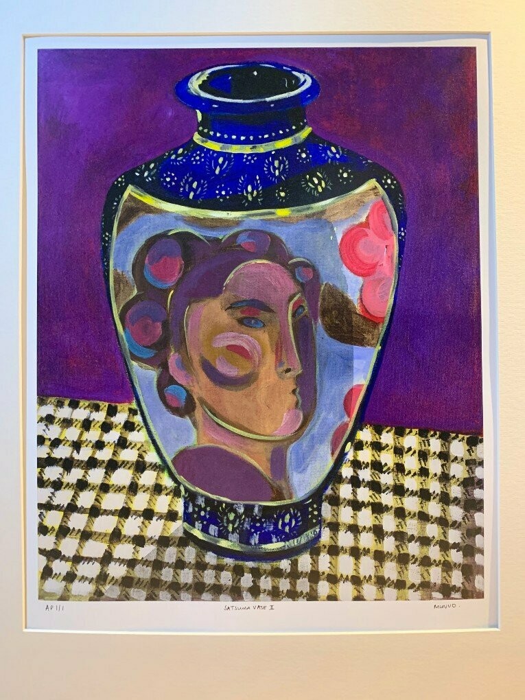 Limited Edition Giclee Print Satsuma Vase 2