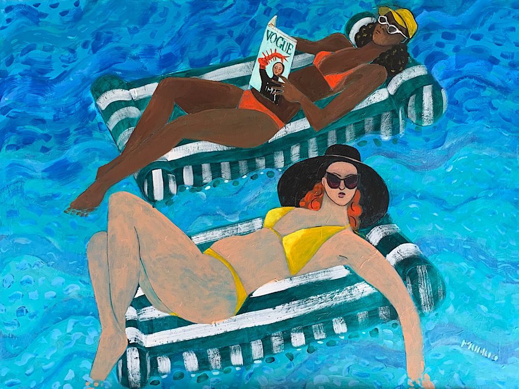 An original painting "Lilos at lido"