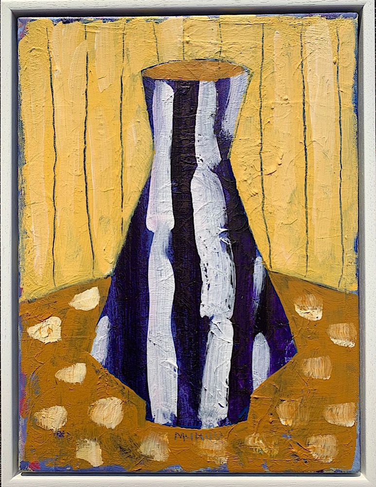 An original painting. Tall Vase