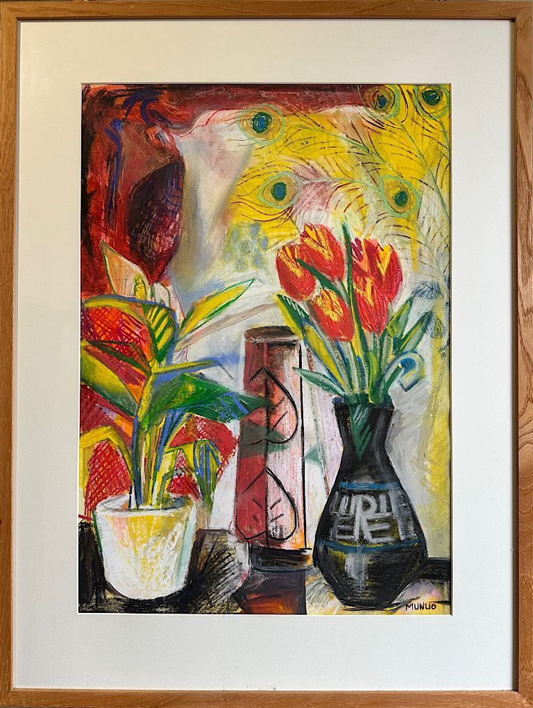 An original work on paper - Still life with tulips An original work on paper - Still life with tulips