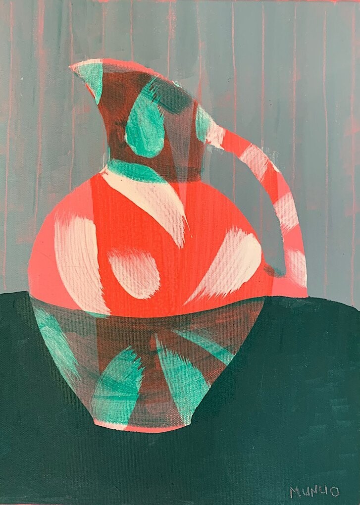 An original Painting - Jug with brush strokes