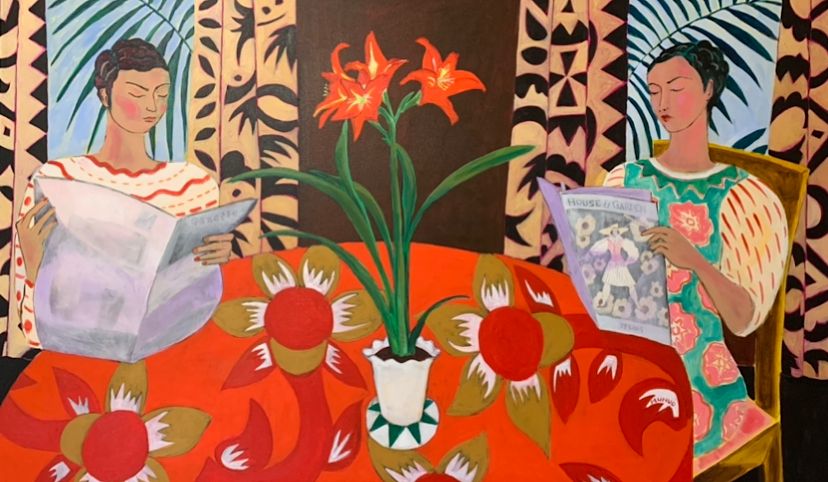 An original painting "Another weekend table"