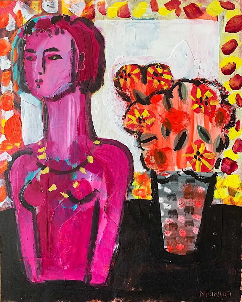 An original painting - Yellow Beads