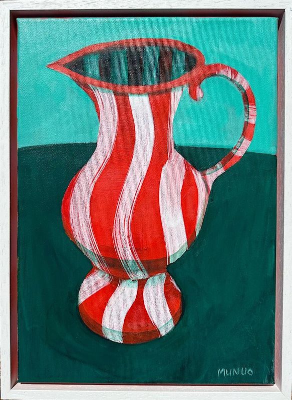 An original painting "Candy Stiped Jug"
