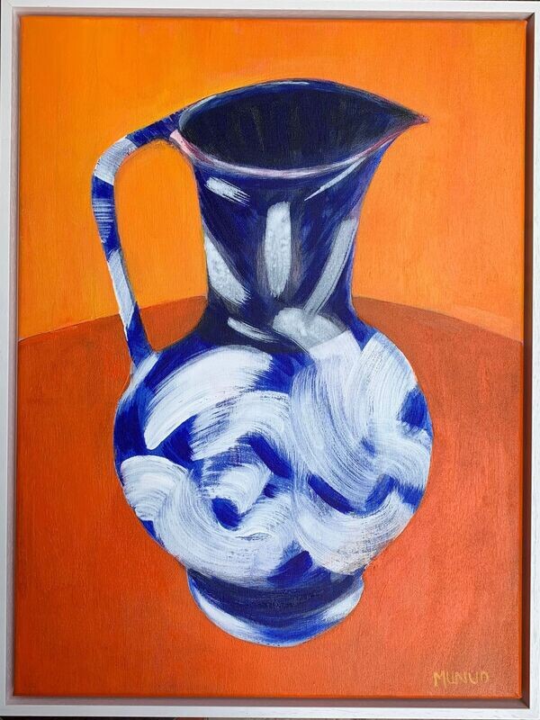 An original painting "Jug with squiggles"