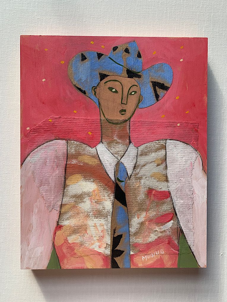 An original mixed media painting - Over The Moon