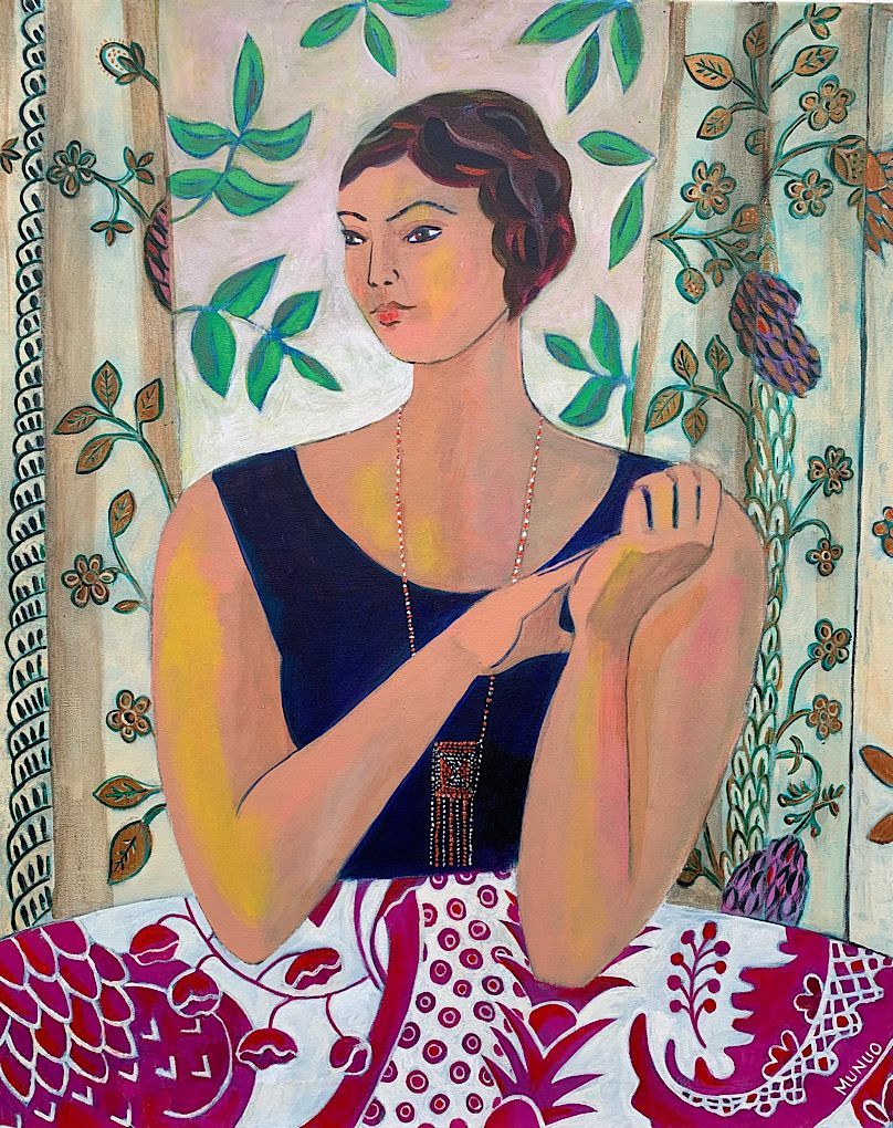 An original painting "Leman Interior."