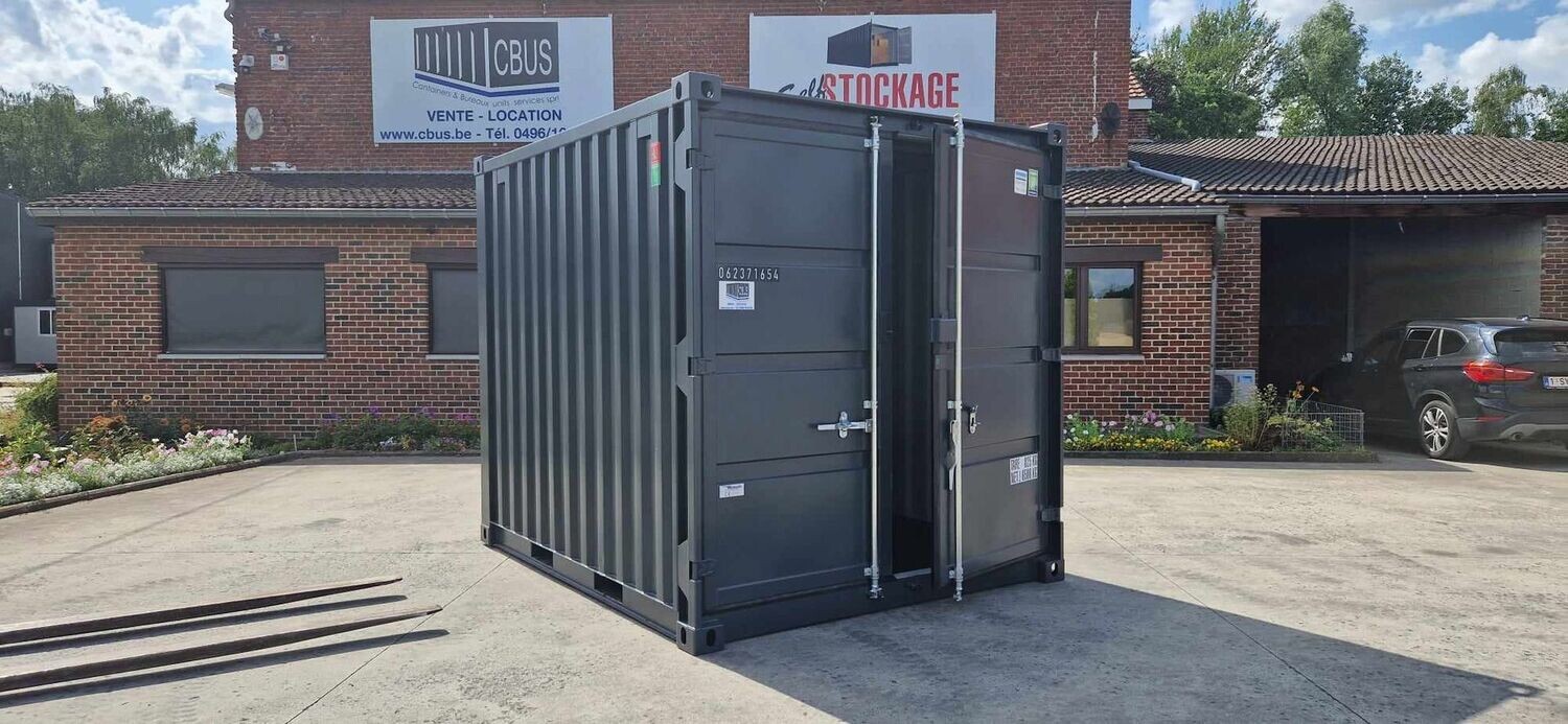 Stockage 10' avec protège-cadenas GRIS 7015 - EN COMMANDE