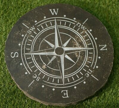 Windrose Kompass silber