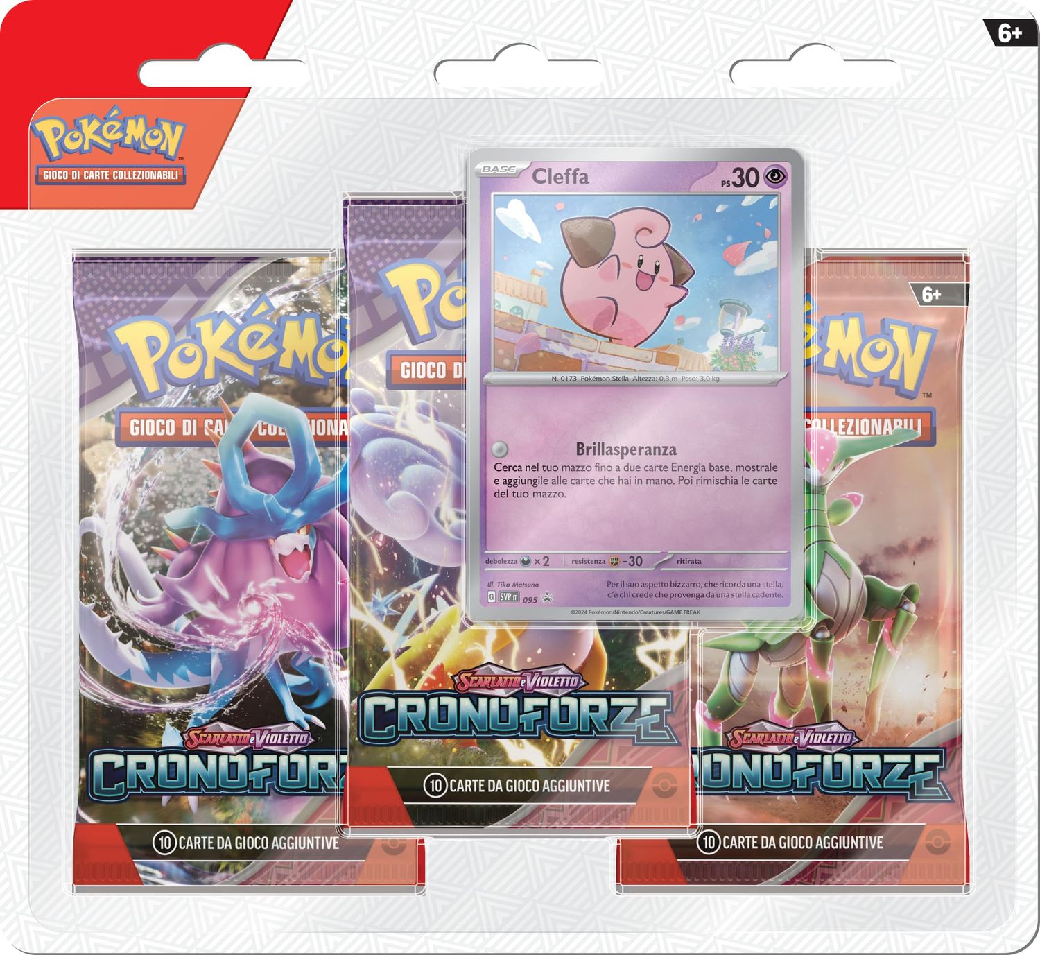 Pokémon Cronoforze 3 Buste + Card Cleffa