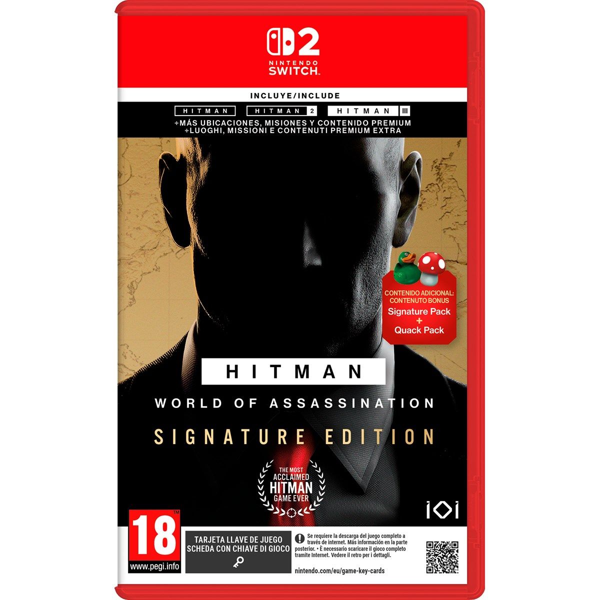 Hitman World of Assassination Signature Edition Switch 2 (Scheda con Chiave di Gioco)