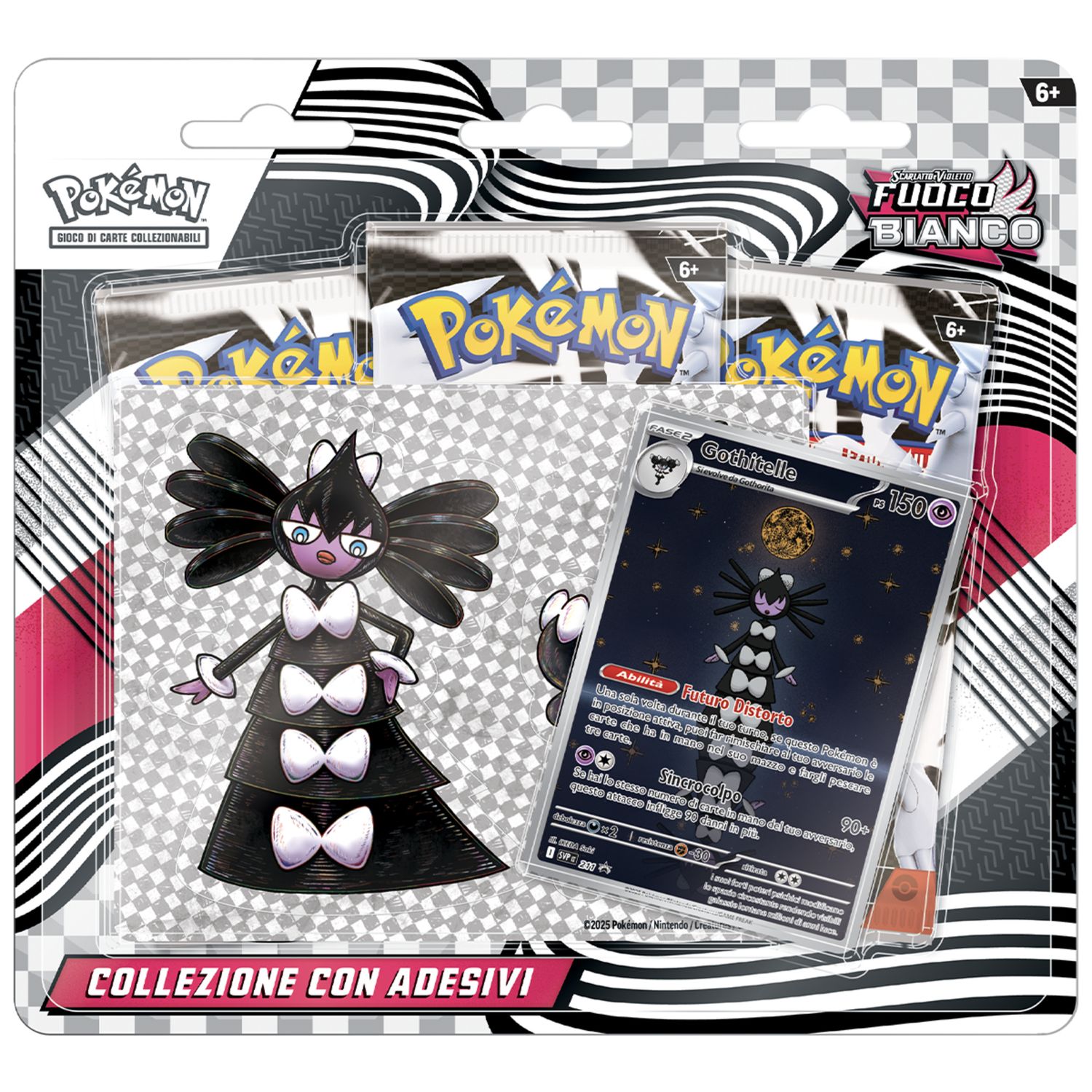 POKEMON - SV10.5 Collezione con Adesivi dell&#39;espansione Scarlatto e Violetto - Fuoco Bianco