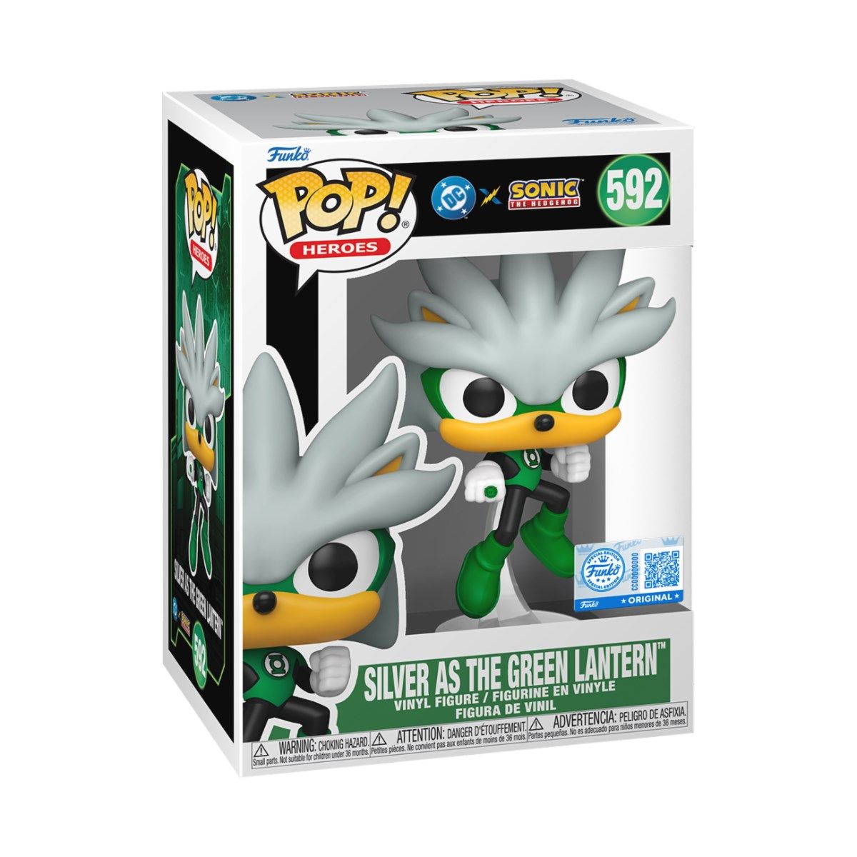 FUNKO POP Heroes: Justice League of America &amp; Sonic- Silver/Green Lantern 9 cm