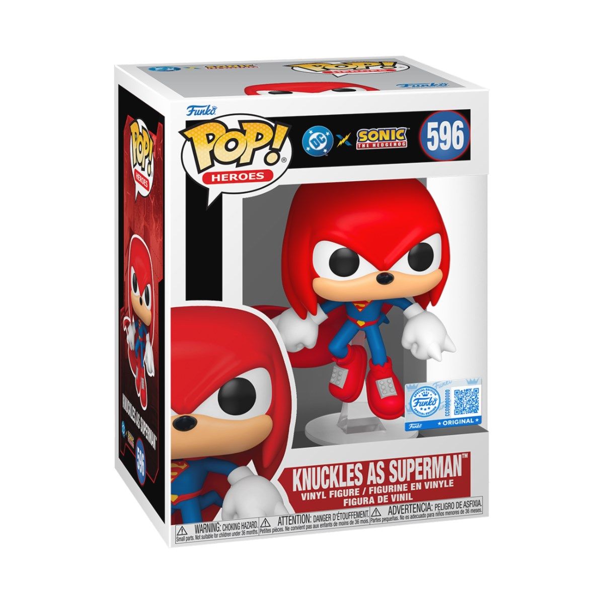 FUNKO POP Heroes: Justice League of America &amp; Sonic- Knuckles/Superman 9 cm