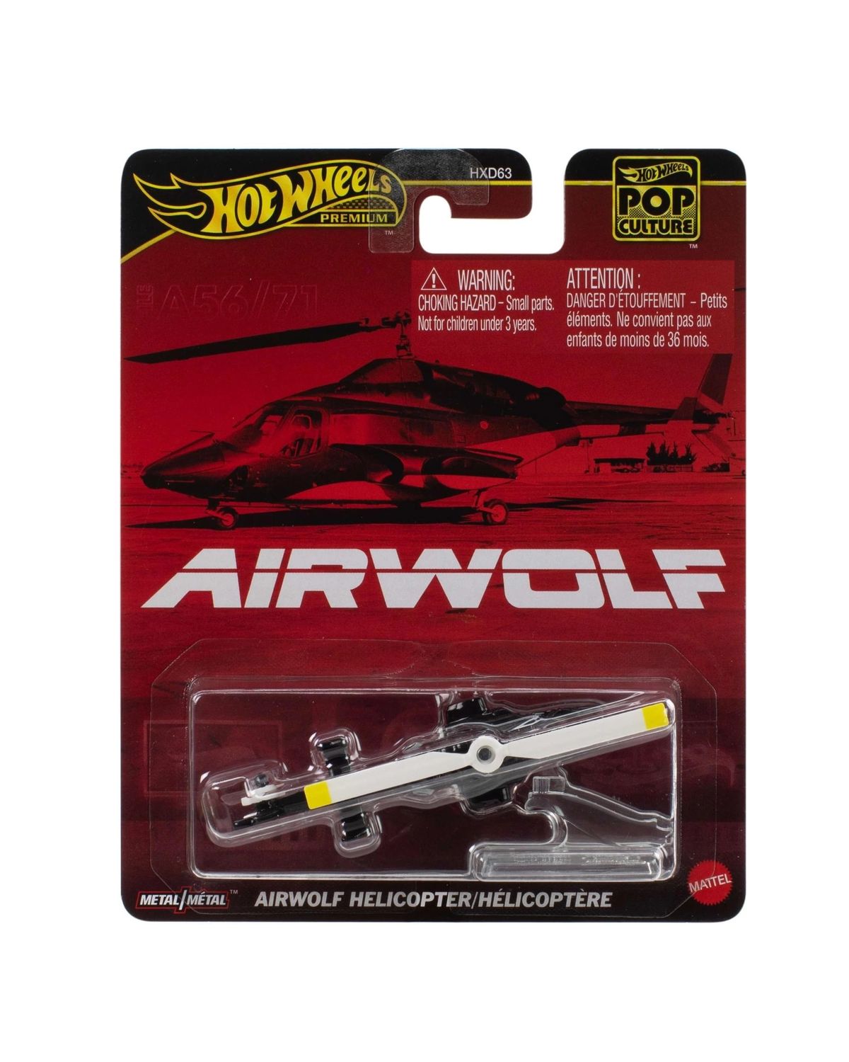 Hot Wheels Premium Pop Culture Airwolf Helicopter